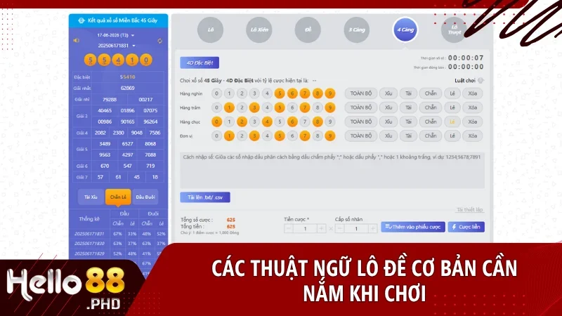 Hệ thống thuật ngữ cơ bản giúp người mới nhanh chóng làm chủ cách chơi lô đề tại hello88