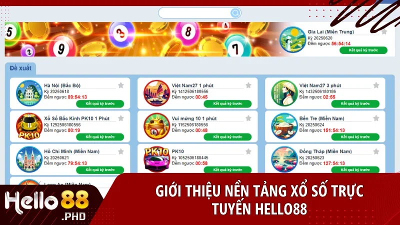 Hello88 mang đến trải nghiệm xổ số trực tuyến hiện đại kết hợp công nghệ bảo mật và thao tác linh hoạt cho mọi người chơi
