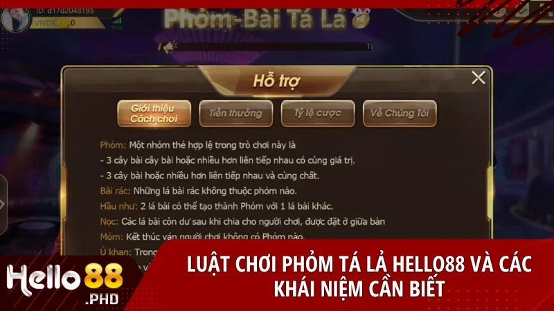Luật chơi truyền thống kết hợp cải tiến hiện đại tạo nên trải nghiệm phỏm tá lả hello88 com hấp dẫn và dễ tiếp cận.