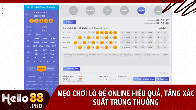 Kết hợp chiến thuật, thống kê và công cụ soi cầu giúp bạn nâng cao tỷ lệ chiến thắng khi chơi lô đề online.