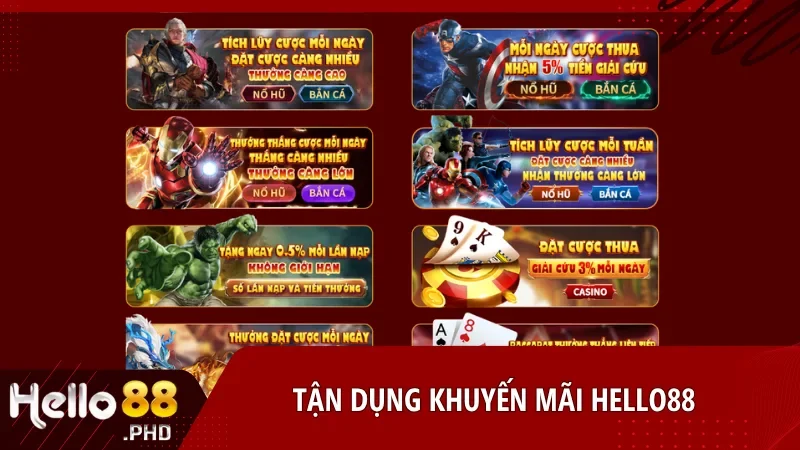 Nhiều ưu đãi độc quyền như hoàn tiền, lượt quay miễn phí và quà tặng bất ngờ dành cho người chơi